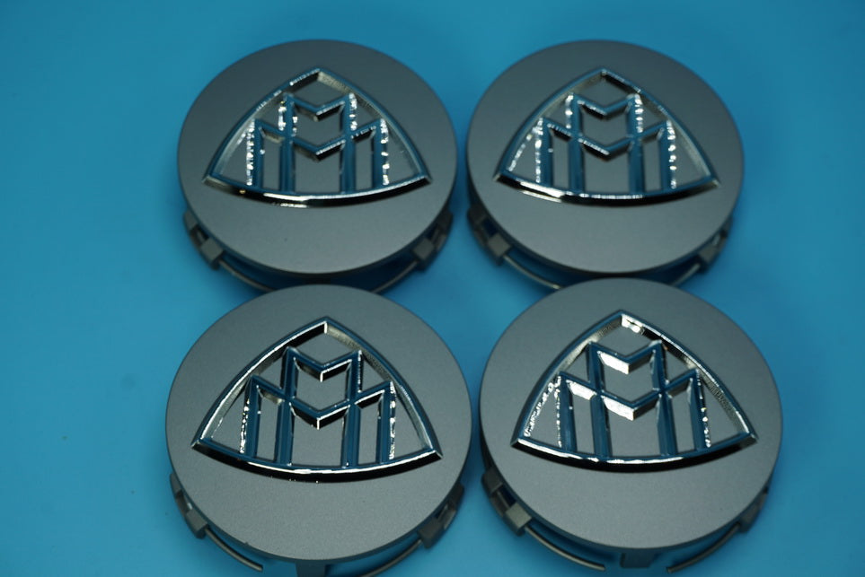 ☑️ Mercedes Benz Maybach Wheel Center Hub Cap MATT DARK GRAY 4 PCS 75mm NEW