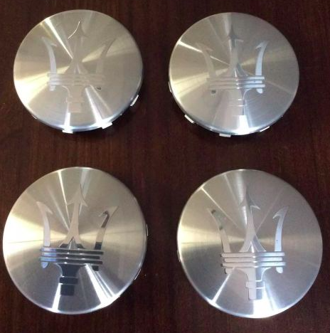 Maserati Quattroporte GT Ghibli Wheel Center Caps 60mm(58mm) Silver - (Set of 4)